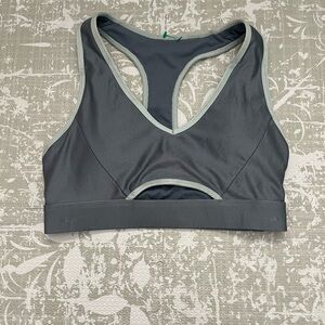Fabletics Gray Racerback Sports Bra